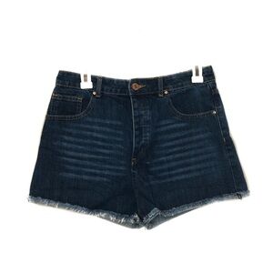 Forever 21 High Rise Cut- Off Denim Shorts
